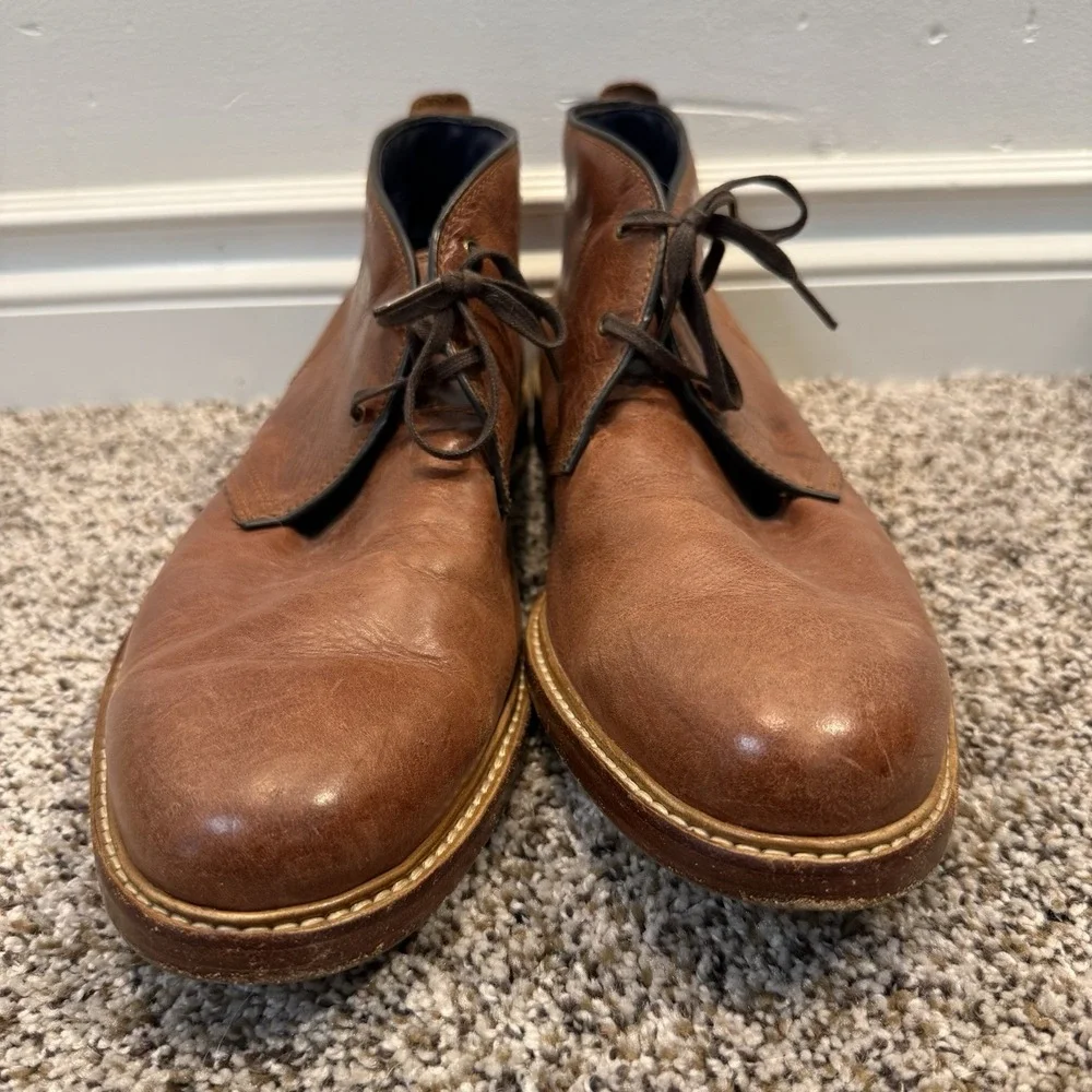 Cole Haan Lace Up Brown Leather Chukka Ankle Boots. Men's 12 M